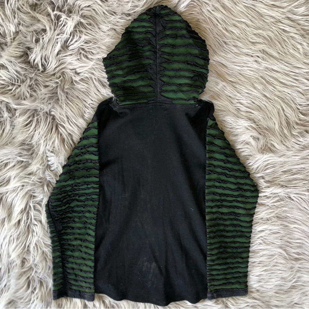 True Vintage y2k Rising International Cottagecore Full-Zip Hobbit Hoodie, Size M - Picture 4 of 5